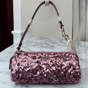 Coach Pink Sequin Shoulder Bag